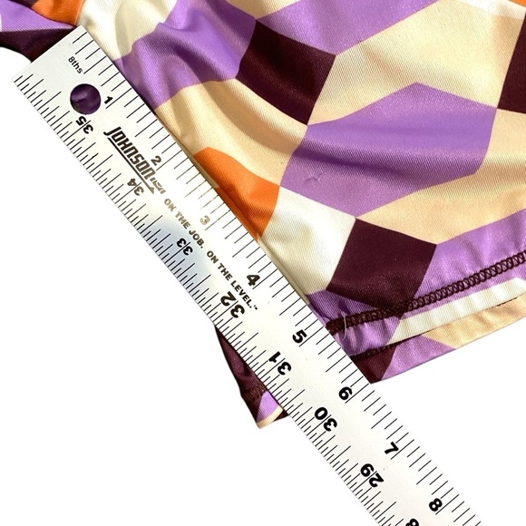 ZARA Stretchy Geometric Pull On Biker Shorts Medium - Picture 9 of 9